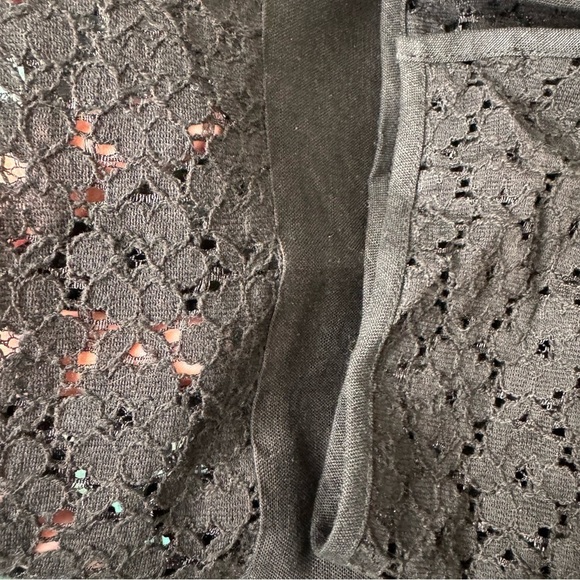 Rosanna Black High Rise Linen Cotton Cropped Pants Size 12 - Picture 12 of 12